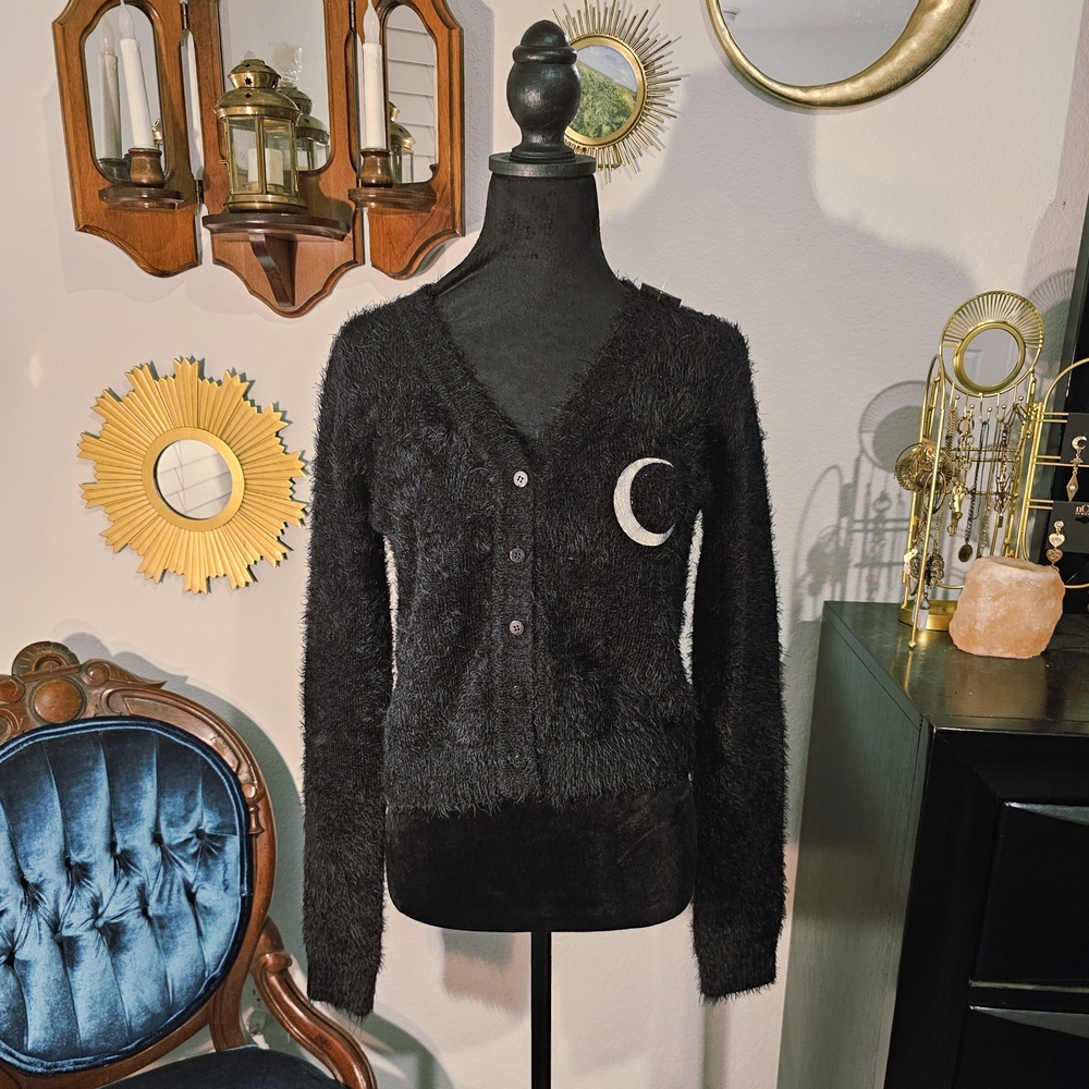 Killstar - Crescent Knit Sweater Cardigan